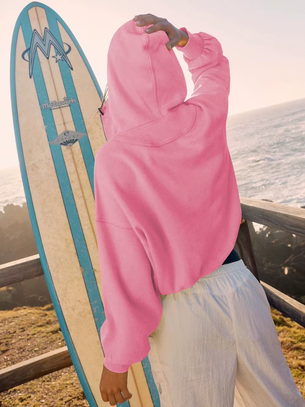 Oversized Surf 1/4 Zip Hoodie