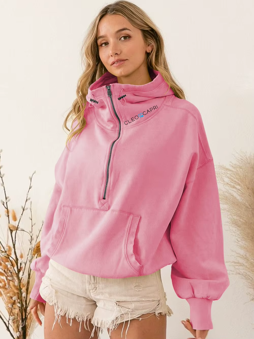 Oversized Surf 1/4 Zip Hoodie