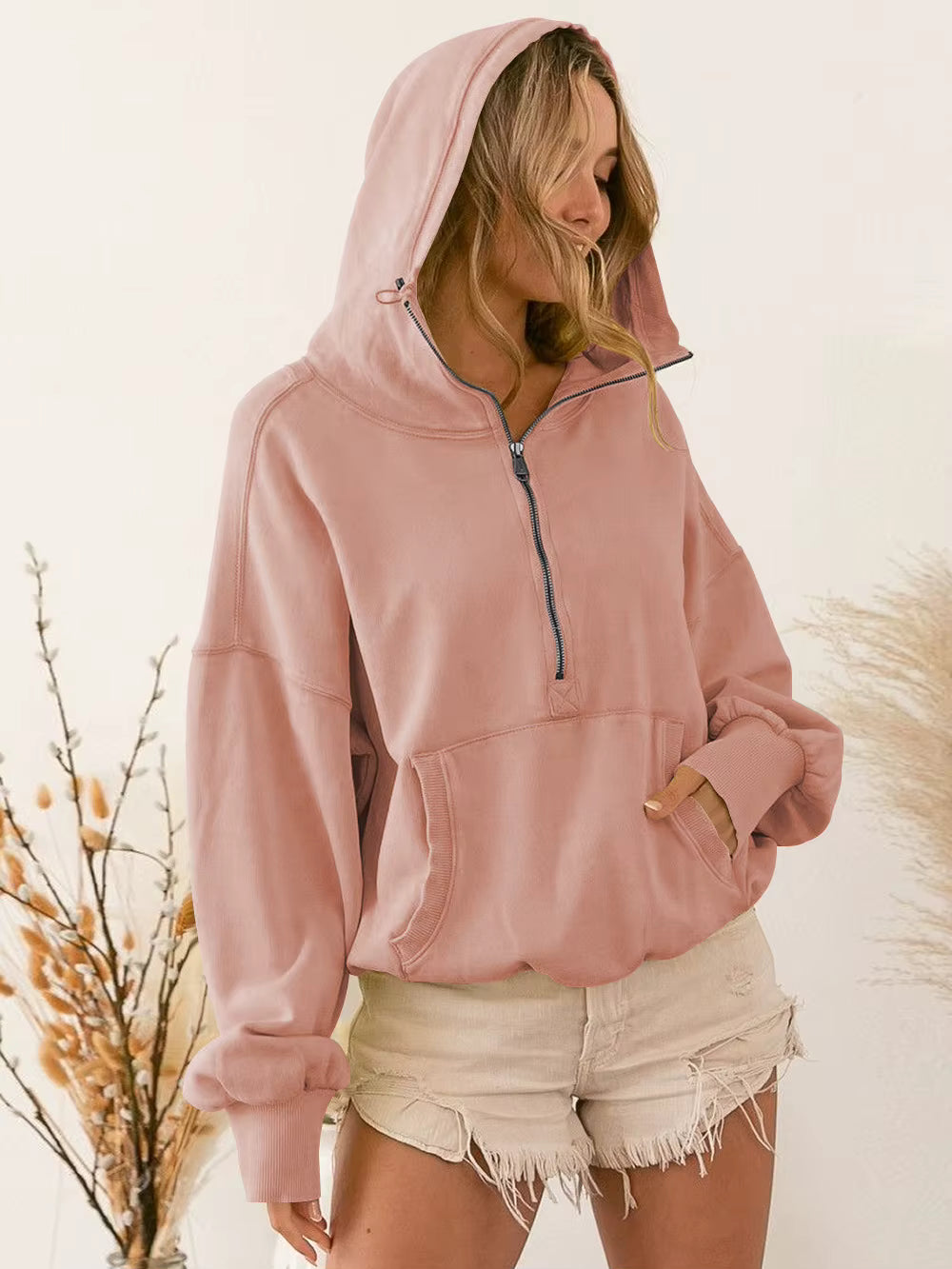 Oversized Surf 1/4 Zip Hoodie